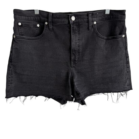 Madewell High Rise Demin Shorts in Black Size 32 - Picture 2 of 8